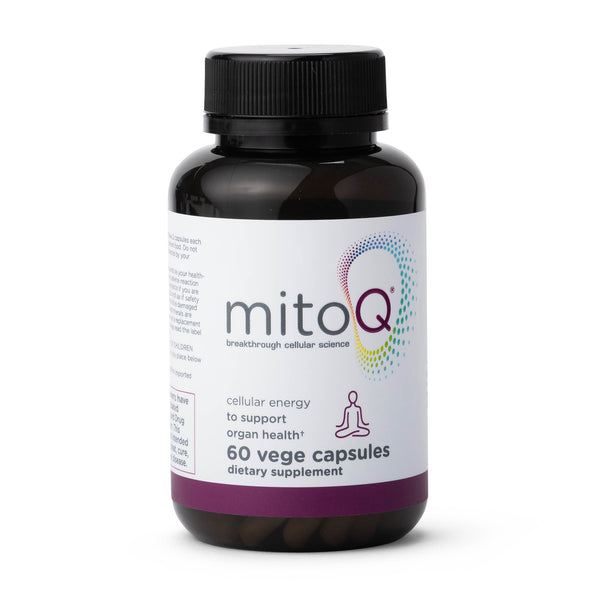 MitoQ Antioxidant Supplement 60 Capsules - Advanced CoQ10 Ubiquinol for Healthy Organs and Cellular Health Support