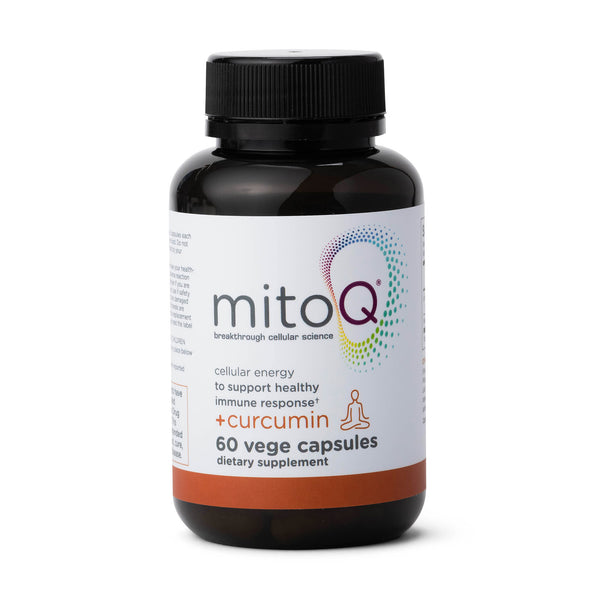 MitoQ +Curcumin 60 Capsules CoQ10 Antioxidant Supplement - MitoQ w/Super Bioavailable Longvida Curcumin Turmeric - Supports Brain, Digestive and Cellular Health