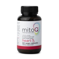 MitoQ Heart 60 Capsules Premium CoQ10 Antioxidant - MitoQ w/Magnesium, L-Carnitine & Vitamin D3 - Supports Circulatory Health, Healthy Blood Pressure Within The Normal Limits and Cellular Health