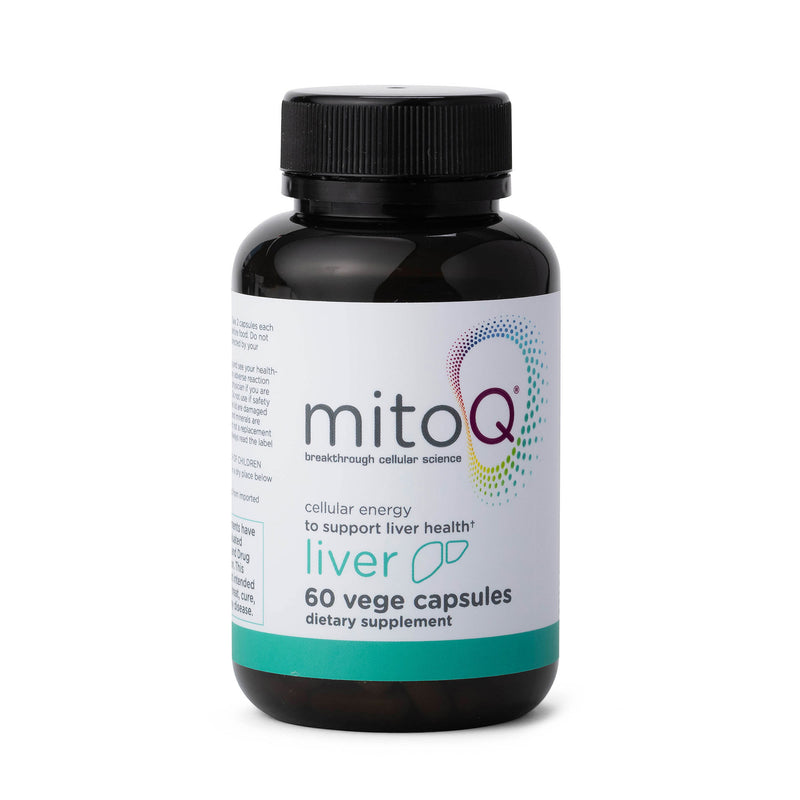 MitoQ Liver 60 Capsules CoQ10 Antioxidant - MitoQ w/Choline, Milk Thistle and Selenium - Supports Liver Function, Detoxification and Cellular Health