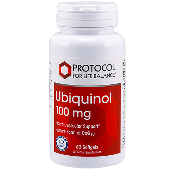 Protocol For Life Balance - Ubiquinol 100 mg - Cardiovascular Support with Active Form of CoQ10, Supports Energy Production, Heart Health, Antioxidant Activity - 60 Softgels